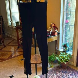 SPANX Black Zippered Leggings, size small